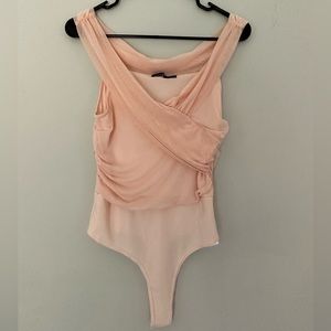 Boohoo Blush Pink Bodysuit
